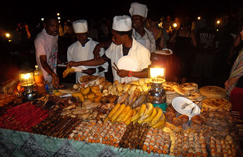 Zanzibar seafood stall