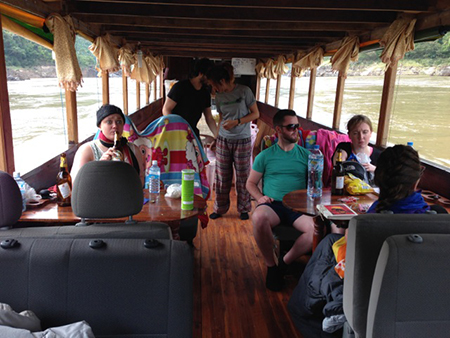 The boat on the Mekong River