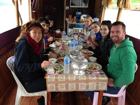 Dinner on the boat
