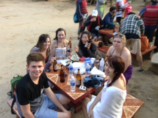 Group beers in Laos