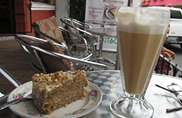 Gluten-free carrot cake in Panajachel, Guatemala