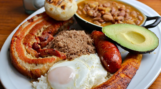 Bandeja Paisa, Colombia's national dish. Source: mycolombianrecipes.com