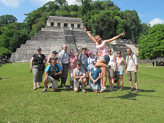 Vicki Copping and group at Palenque 