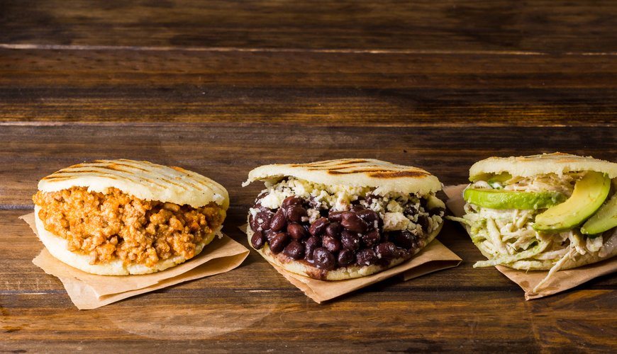 Colombian Arepas with fillings