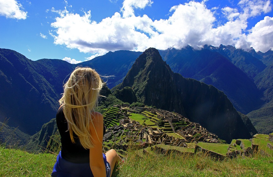 solo traveller at Machu Picchu