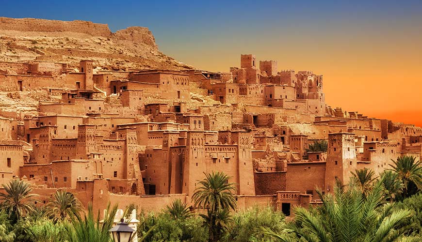 Ait Benhaddou Fortress Town in the Atlas Mountains in Morocco North Africa a setting for a game of thrones location