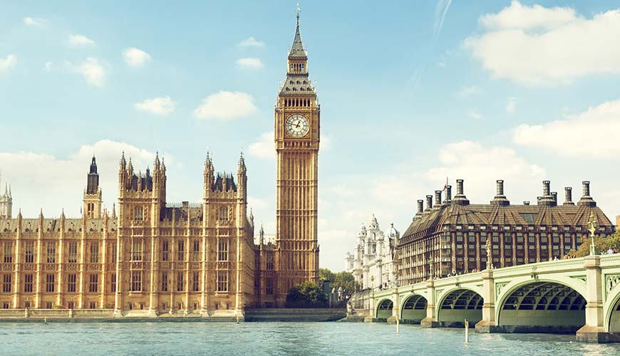 Looking at tower bridge and big ben in london uk