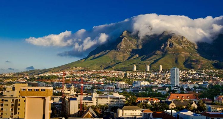 Table mountain on the garden route in south africa