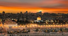 sunset in Jerusalem, overlooking jerusalem's old city
