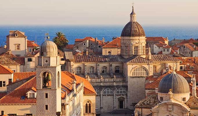 Overlooking the old town in Dubrovnik