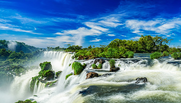 Iguazu Falls at its peak, one of the best places to go in March