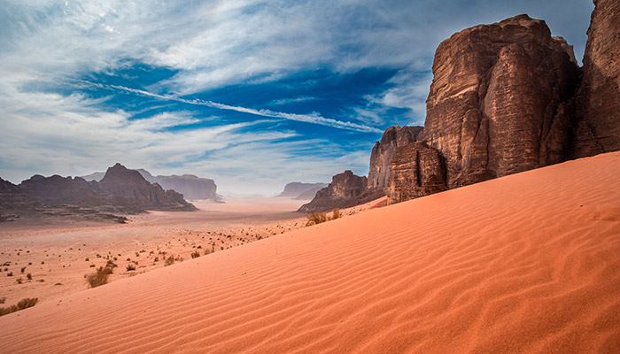 Wadi Rum in Jordan is one of the best places to go in April