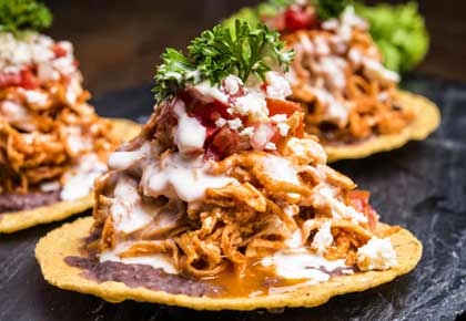 Tostados are a must try mexican cuisine and a very tastey cuisine worth tasting whilst travelling the country on a holiday trip