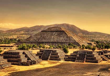 Teotihuacan archeological ruins are some of the most popular pyramids found in Mexico