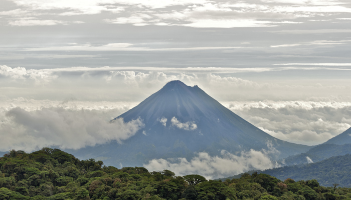 Volcano in the Costa Rican jungle