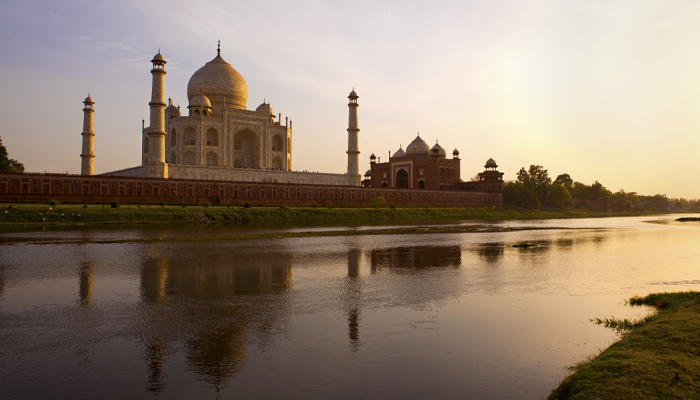 View of the Taj Mahal from the river