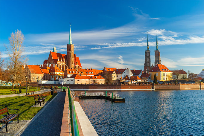 Cathedral Island in Wroclaw
