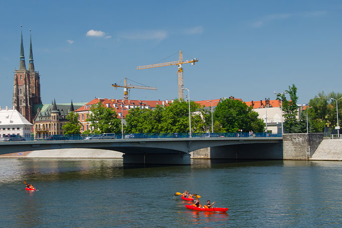 Kayaking in Wroclaw
