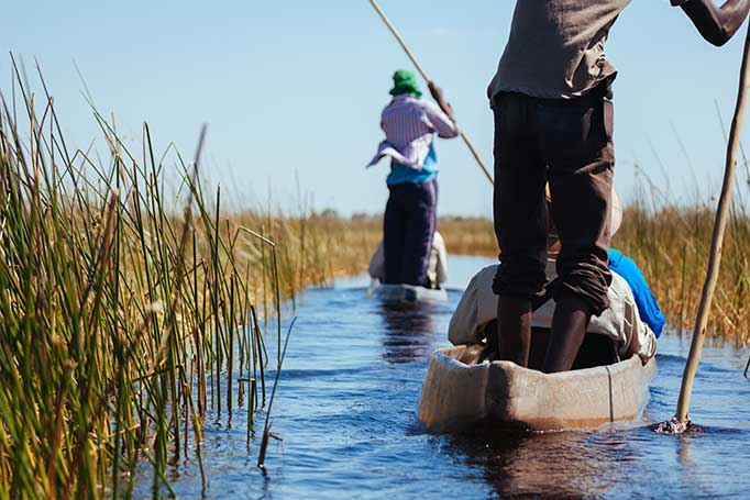 Mokoros in the Okavango Delta