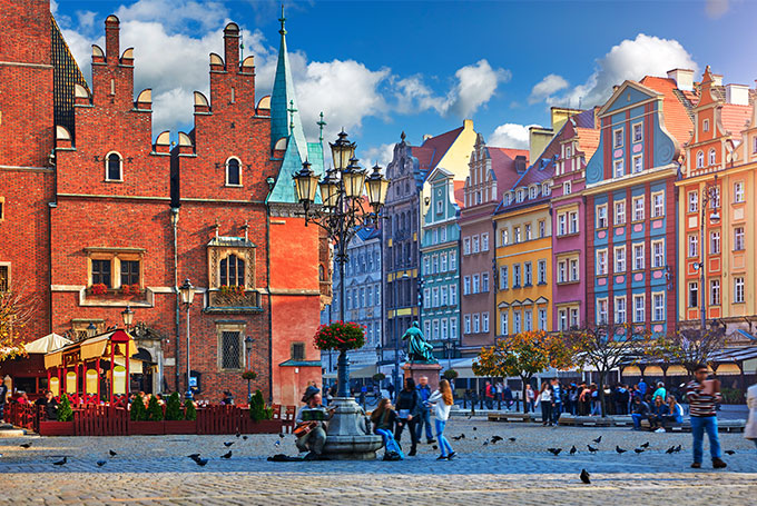The Market Square in Wroclaw