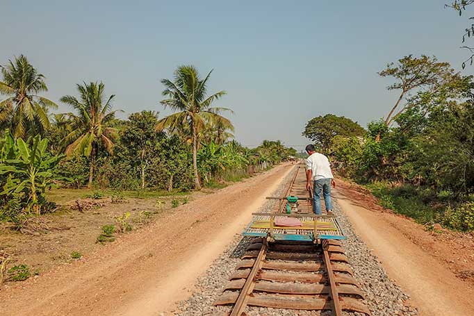 The Bamboo Railway in Cambodia 