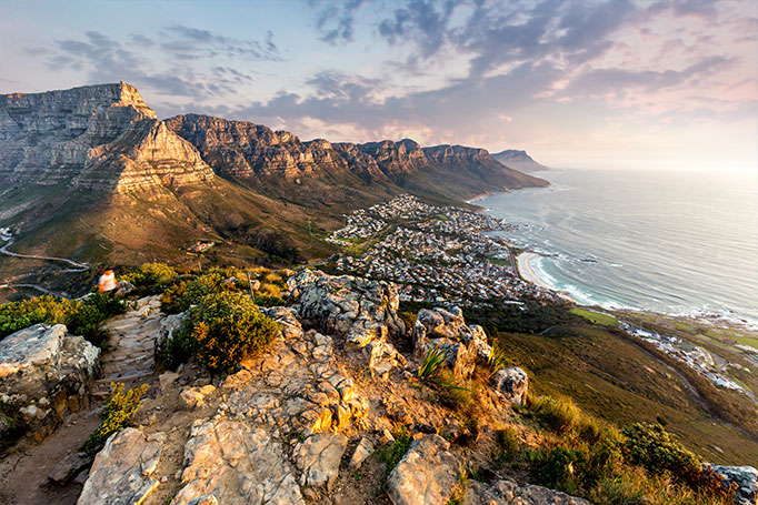 Table Mountain at sunset