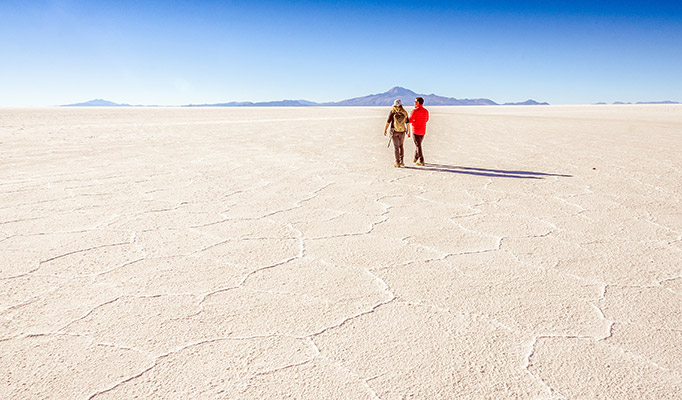 The Salt Flats during dry season in Bolivia is one of the best places to go in October