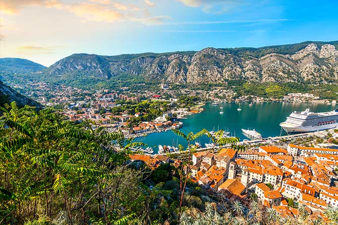 Bay of Kotor in Montenegro 