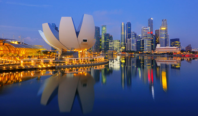 Singapore Skyline in Singapore, one of the best places to visit in June