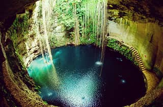 Ik-Kil Cenote near Chichen Itza, Mexico Central America, southernmost, north America, Mexico, Panama, Costa Rica, Nicaragua, Honduras, El Salvador, Guatemala, Belize, solo woman, solo traveller, vacation, holidays