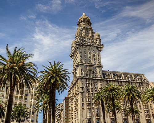 Montevideo is only a short journey from Buenos Aires image showing the main boulevard in Montevideo