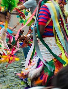brazilian people wearing traditional dress for folklore festival in brazil
