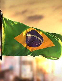 brazilian flag waving for independence day in brazil