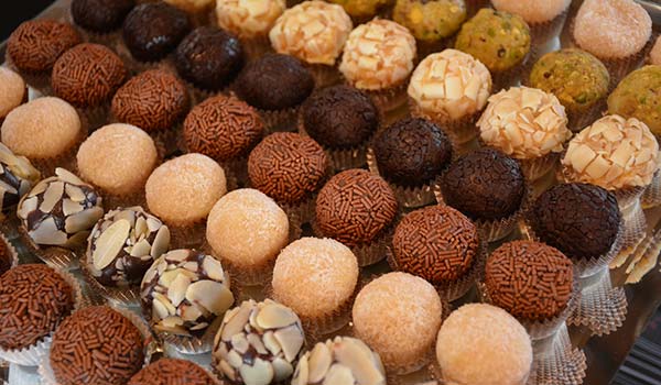 Brigadeiros popular snack or dessert in brazil is brigadeiros chocolate truffles