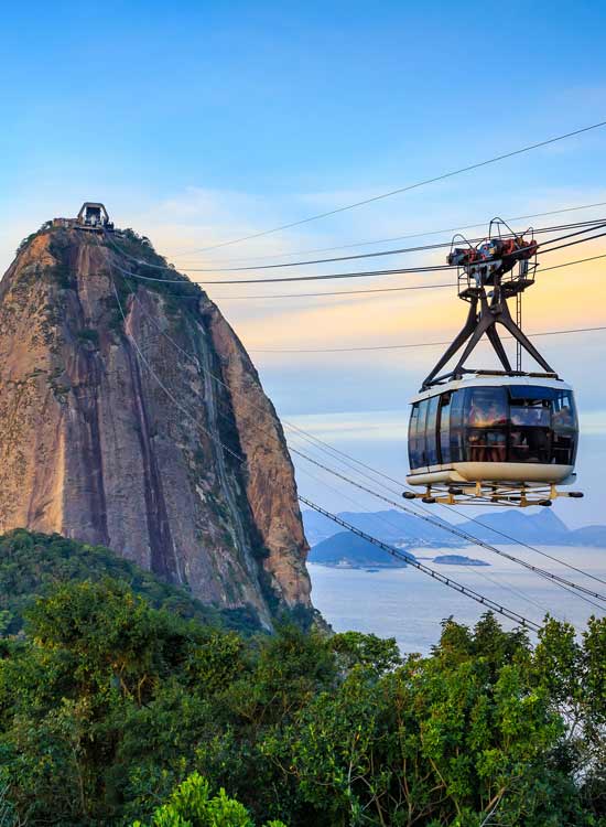 The cable car to Sugarloaf Mountain urca and botafogo are the suburbs in rio de janeiro that are the gateway cable cars which take you to the world famous sugarloaf mountain