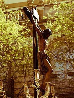 jesus on a cross for semana santa, colombia