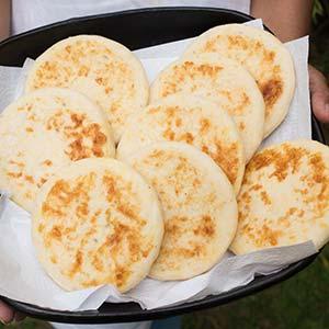 popular colombian bread is arepa