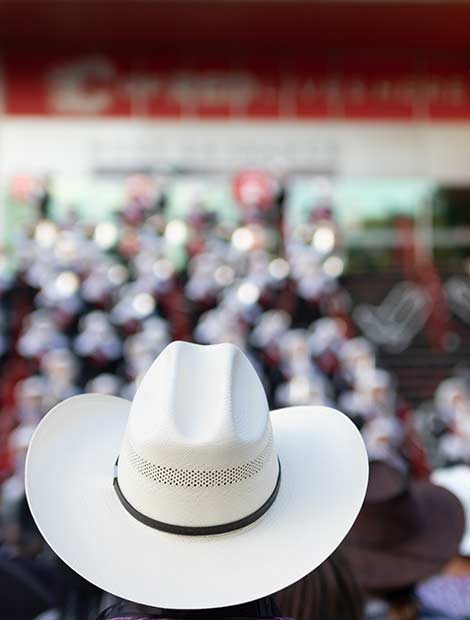 Man in a cowboy hat at Fiestas Palmares