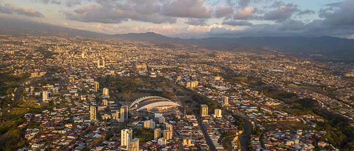 San Jose, Costa Rica ariel view arial view of San Jose in Costa Rica