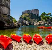 Kayak in Dubrovnik on a Tucan Travel group tour