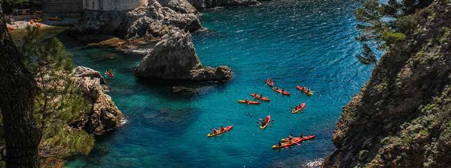 Image showing kayaking in Dubrovnik