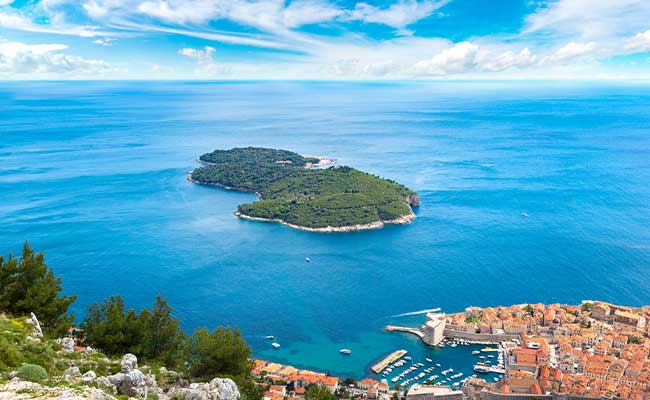 Image showing Lokrum Island just off the coast of Dubrovnik Croatia