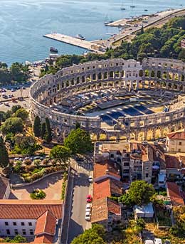 The amphitheatre in Pula The beautiful amphitheatre in Pula