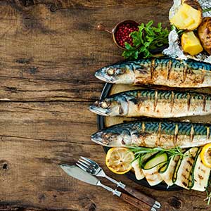 Grilled fish in Croatia