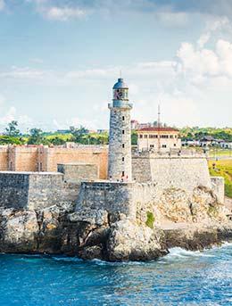Canonazo Ceremony, Havana Cuba havana fort and lighthouse by the coast for festival in cuba