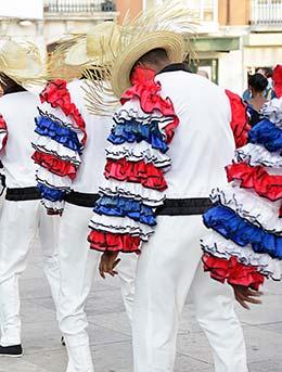Fiesta del Fuego, Cuba traditional cuban outfits of men performing at festival in havana cuba