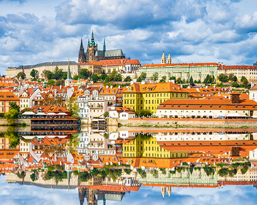 View of Prague Castle Image showing Prague Castle and St Vitus Cathedral
