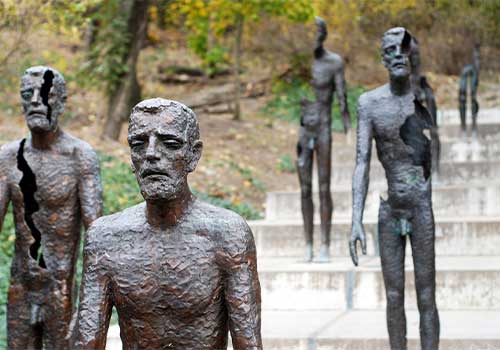 A Memorial in Prague Image showing the statues paying respect to sufferers of Communism
