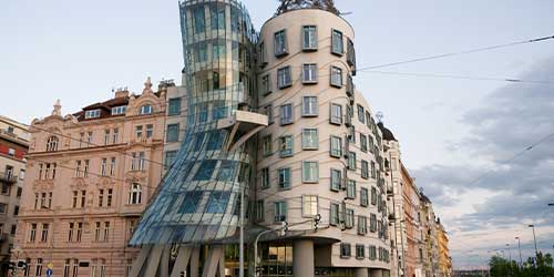The Dancing Houses Image showing the Dancing Houses in Prague
