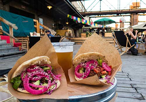 Vegan street food in Prague image showing vegan food in Prague